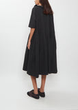 Japanese Cotton Linen Ruffle Collar Dress
