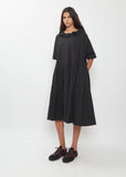 Japanese Cotton Linen Ruffle Collar Dress