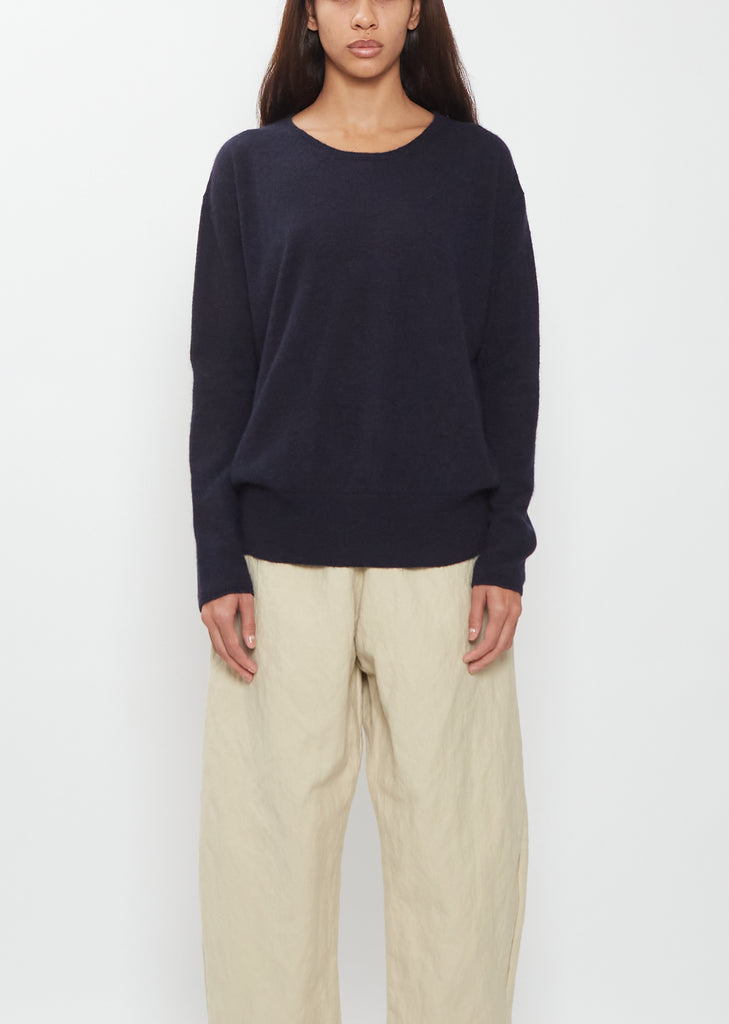 Silk Cashmere Alpaca Crewneck Sweater