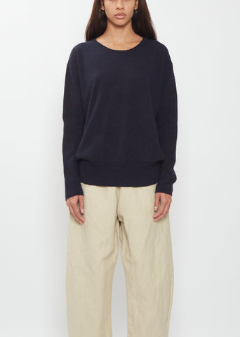 Silk Cashmere Alpaca Crewneck Sweater