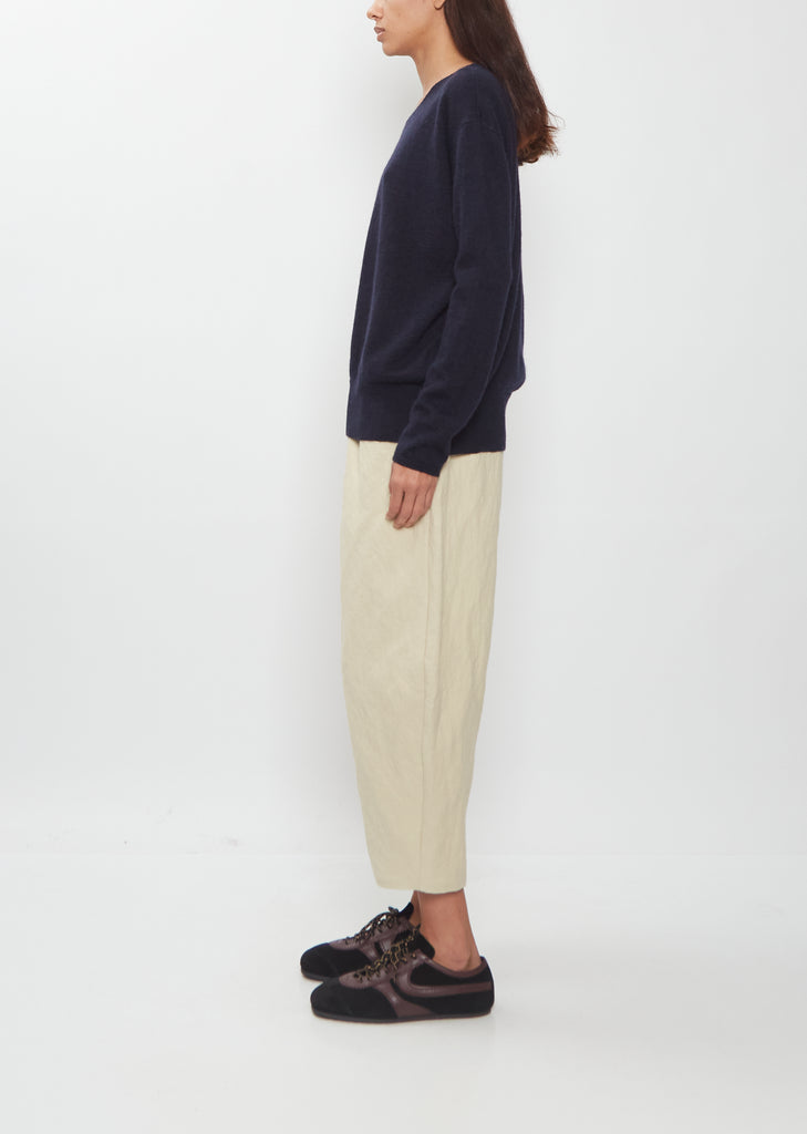 Silk Cashmere Alpaca Crewneck Sweater