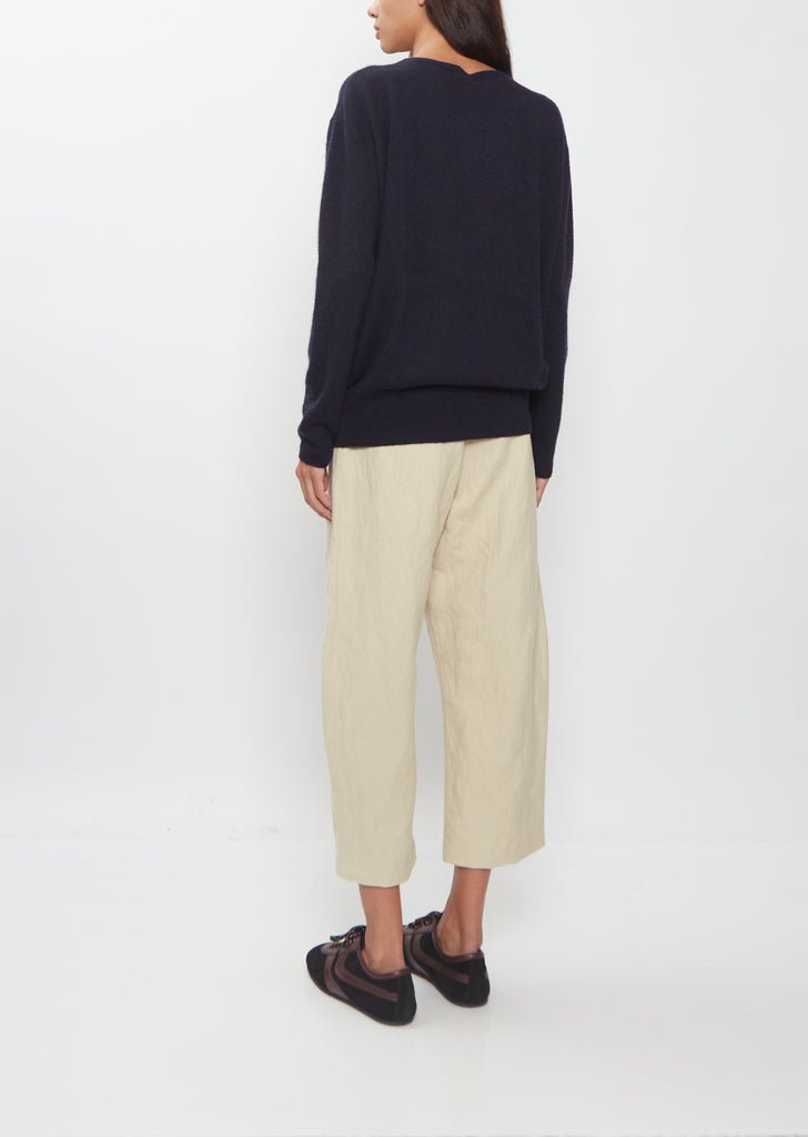 Silk Cashmere Alpaca Crewneck Sweater