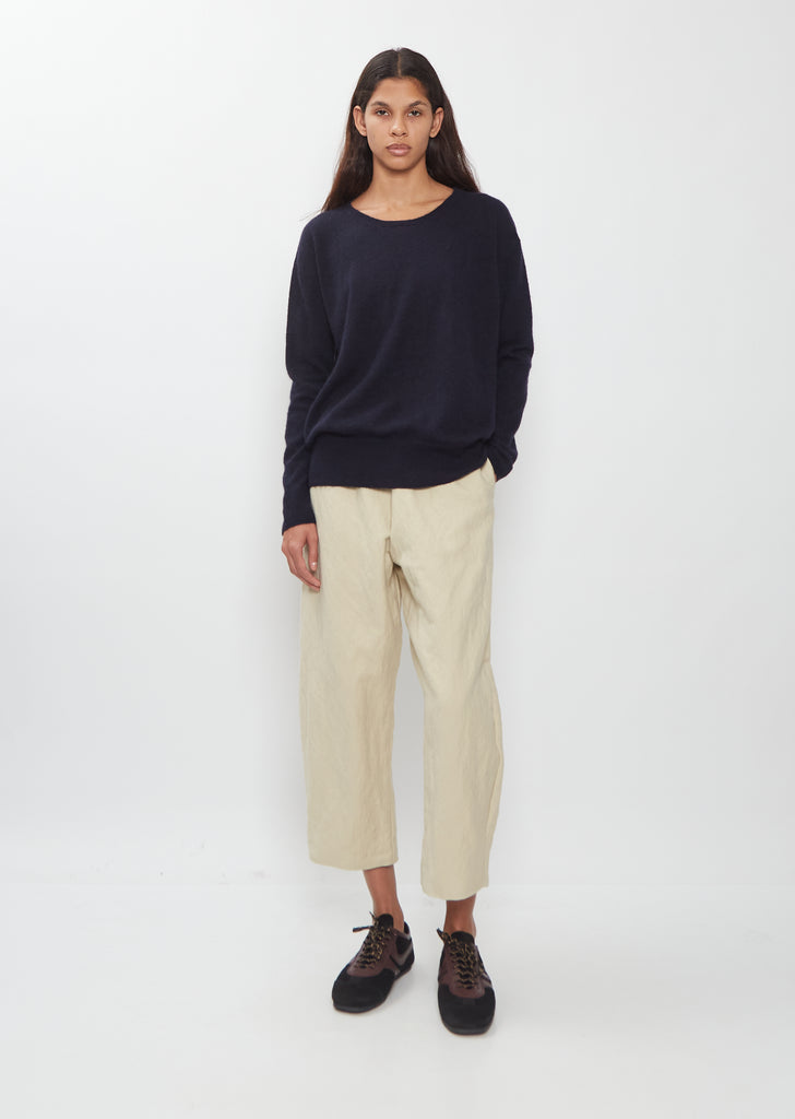 Silk Cashmere Alpaca Crewneck Sweater