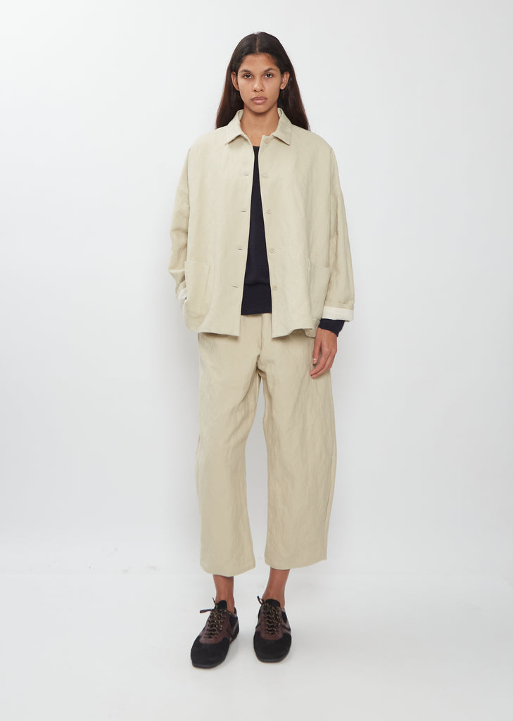 Wool Cotton Collared Jacket