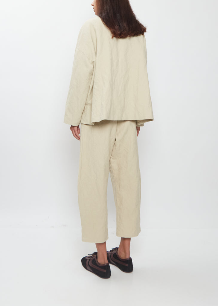 Wool Cotton Collared Jacket