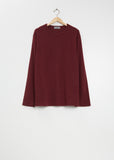 Long Sleeve Wool Tee — Bordeaux