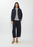 Wool Cotton Curved Hem Jacket
