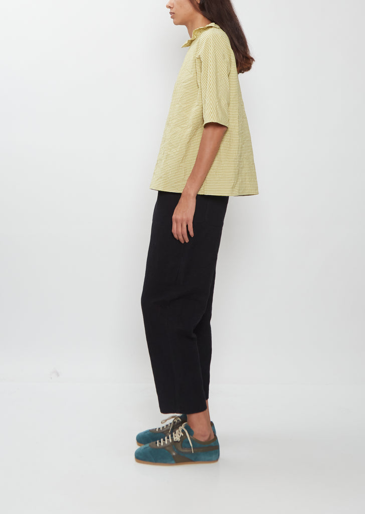 Tech Cotton Ruffle Trim Top — Kiwi