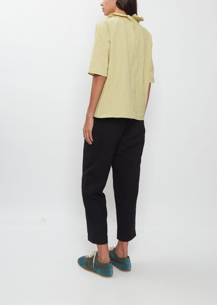 Tech Cotton Ruffle Trim Top — Kiwi