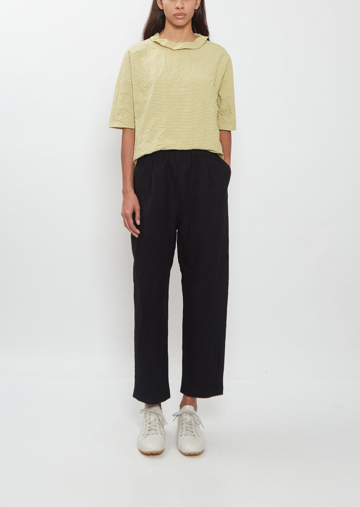 Wool Cotton Back Pocket Pants