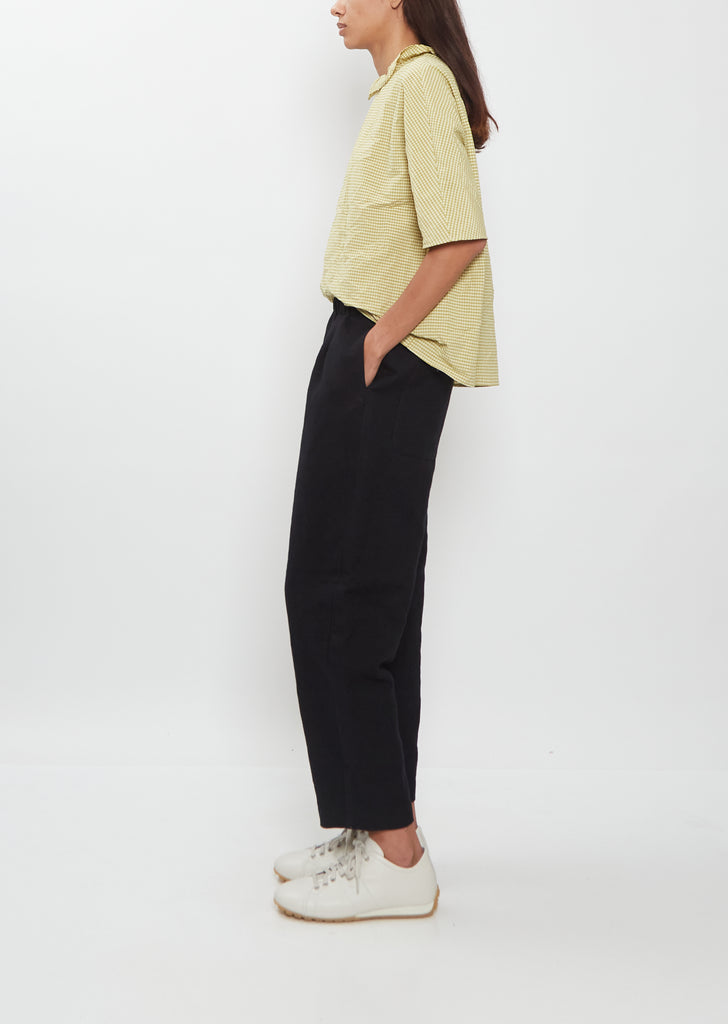 Wool Cotton Back Pocket Pants