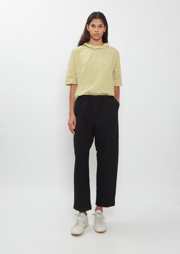 Wool Cotton Back Pocket Pants