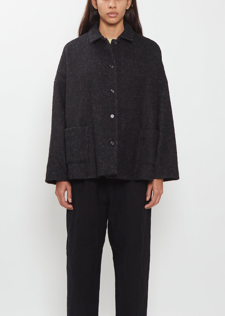 Cotton Wool Herringbone Jacket