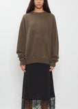 BF R-Neck Cashmere Sweater — Cacao