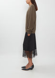 BF R-Neck Cashmere Sweater — Cacao