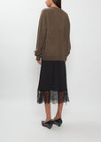 BF R-Neck Cashmere Sweater — Cacao