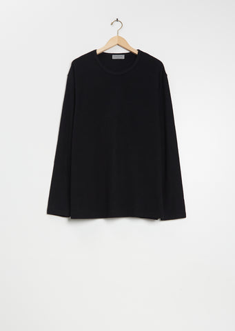Long Sleeve Wool Tee — Black