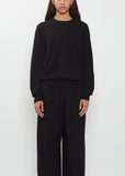 Mini R-Neck Baby Cashmere Sweater — Black
