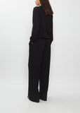 Mini R-Neck Baby Cashmere Sweater — Black