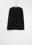 Long Sleeve Wool Tee — Black
