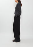 Mini V-Neck Cashmere Sweater — Charcoal