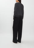 Mini V-Neck Cashmere Sweater — Charcoal