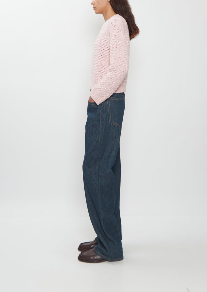 Cloud Cashmere Silk Pattern Sweater — Rose