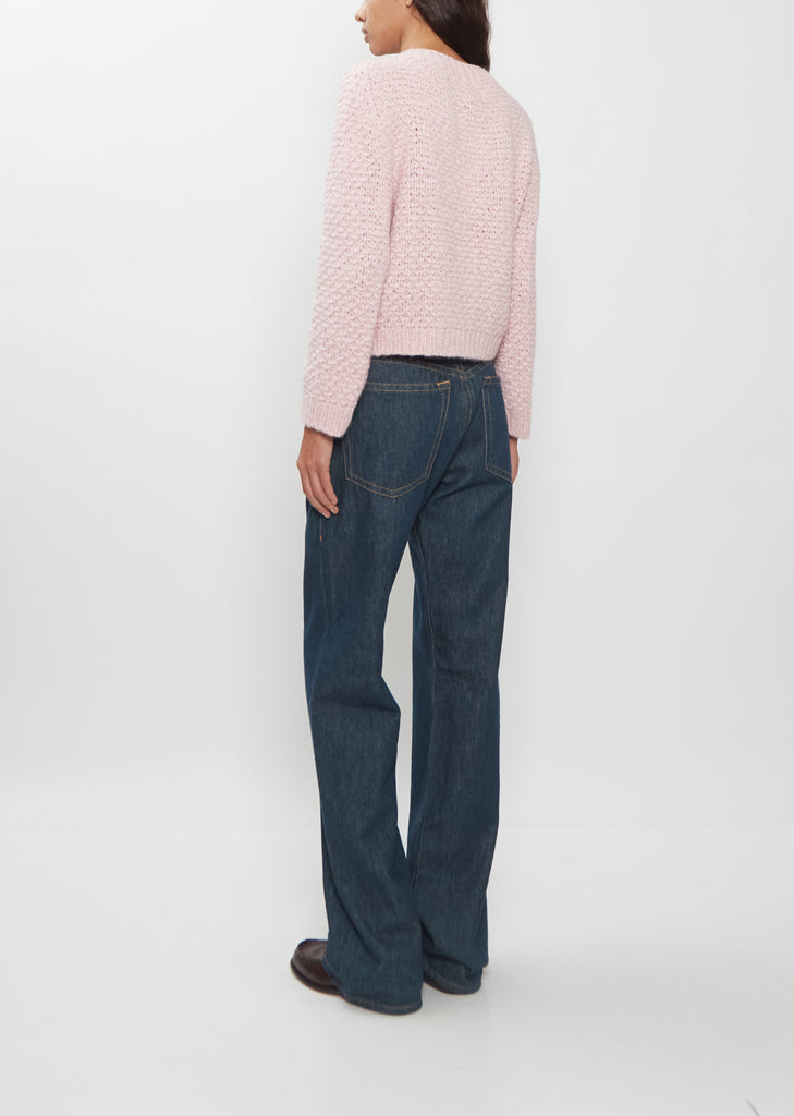 Cloud Cashmere Silk Pattern Sweater — Rose