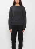 Mini R-Neck Cashmere Sweater — Charcoal