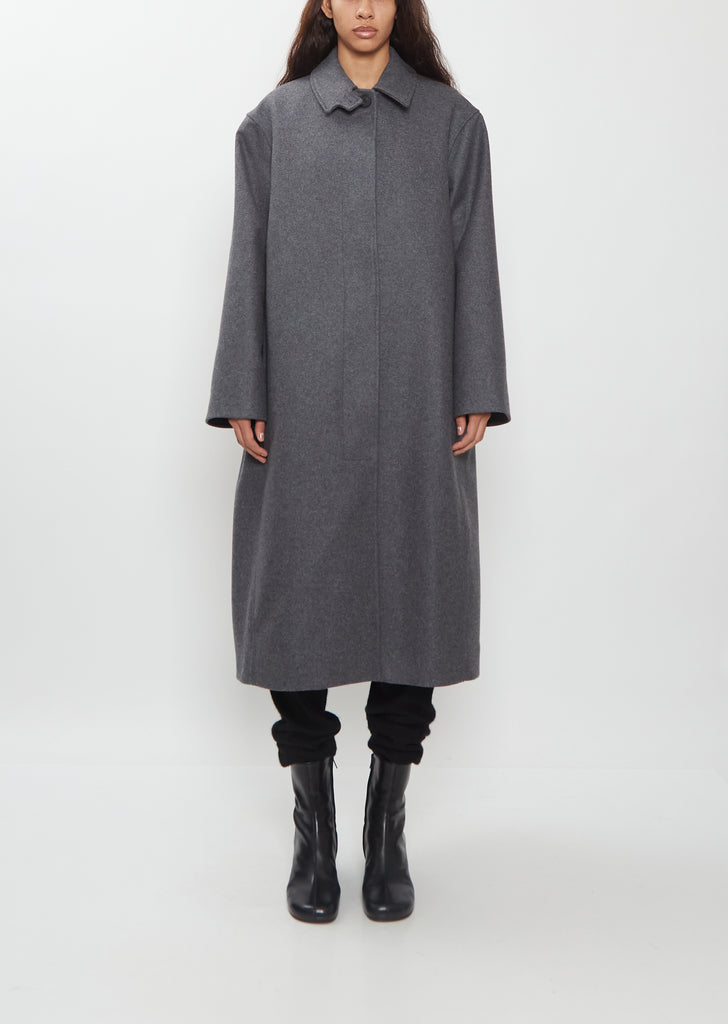 Wool Rounded Overcoat