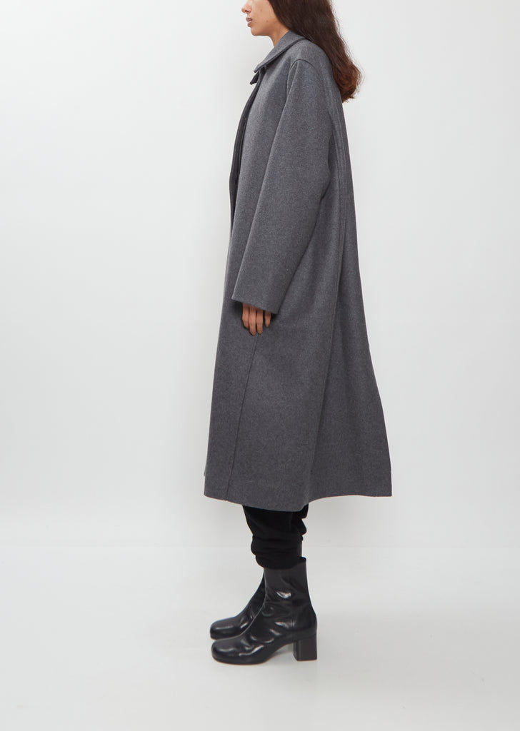 Wool Rounded Overcoat