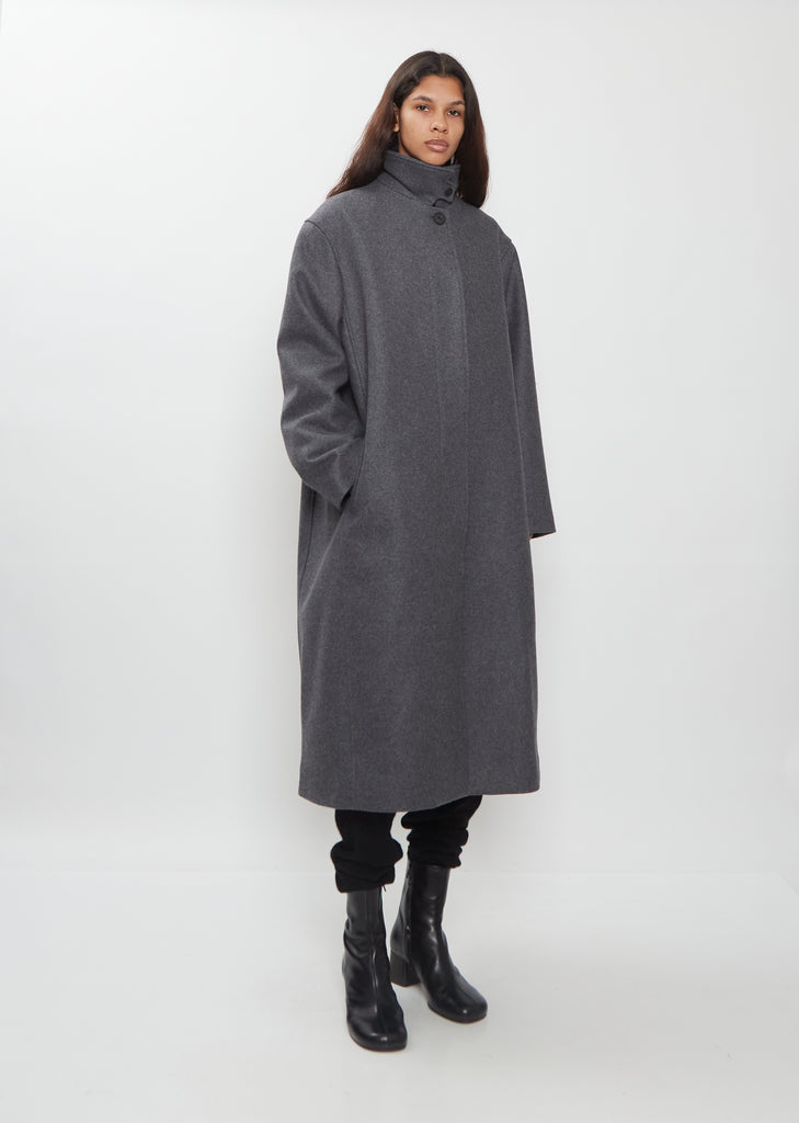 Wool Rounded Overcoat