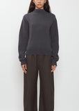 Reversible Buttoned Cashmere Sweater — Stone