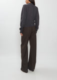 Reversible Buttoned Cashmere Sweater — Stone