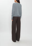 Mini R-Neck Baby Cashmere Sweater — Dust