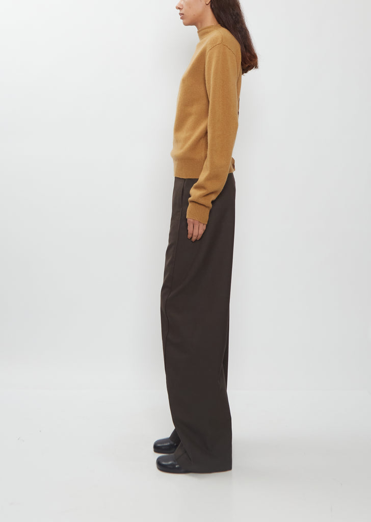 Reversible Buttoned Cashmere Sweater — Cumin