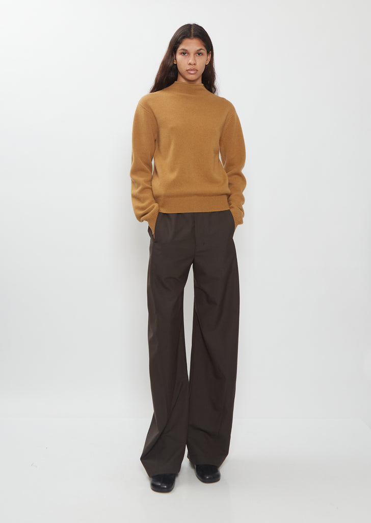 Reversible Buttoned Cashmere Sweater — Cumin