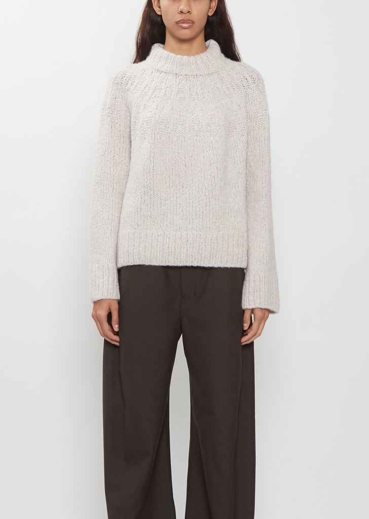 Chara Cashmere Silk Tonal Pattern Sweater