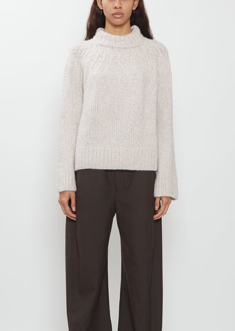 Chara Cashmere Silk Tonal Pattern Sweater