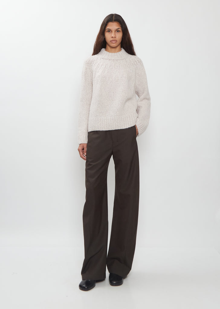 Chara Cashmere Silk Tonal Pattern Sweater