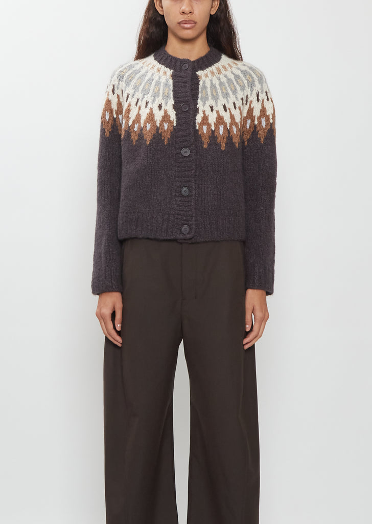 Colette Cashmere Silk Pattern Cardigan