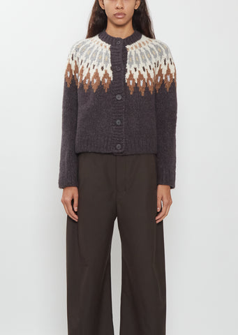 Colette Cashmere Silk Pattern Cardigan
