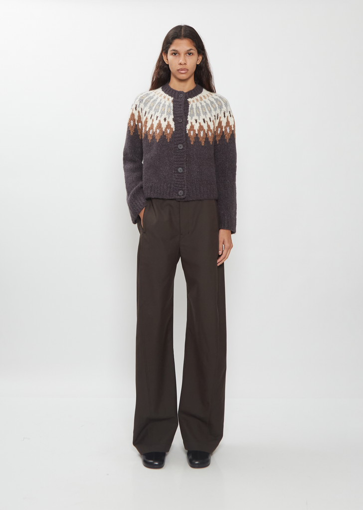 Colette Cashmere Silk Pattern Cardigan