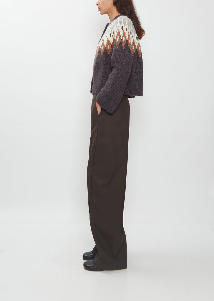 Colette Cashmere Silk Pattern Cardigan