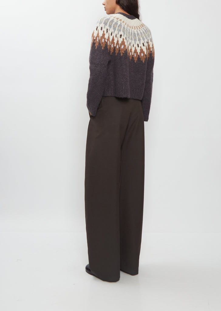 Colette Cashmere Silk Pattern Cardigan