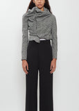 Wool Blend Glen Check Stretch Jacket