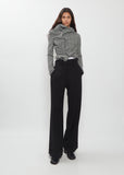 Wool Blend Glen Check Stretch Jacket