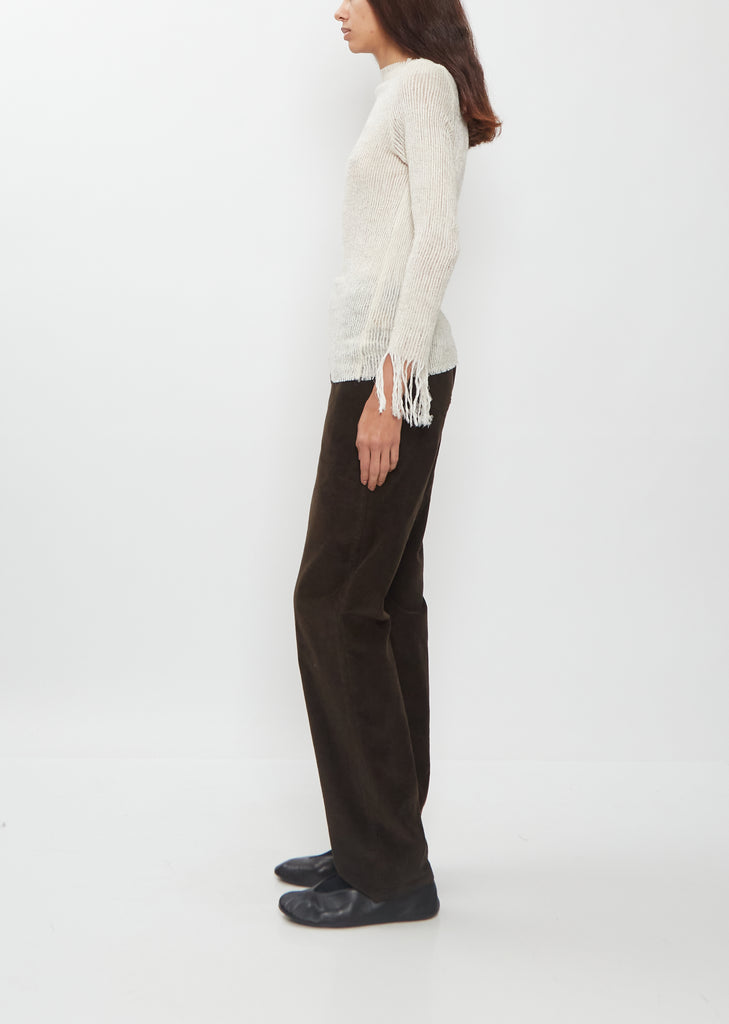 Fringed Feather Long Sleeve Top