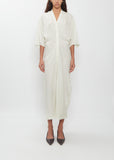 Curved Hem Dress — Bone