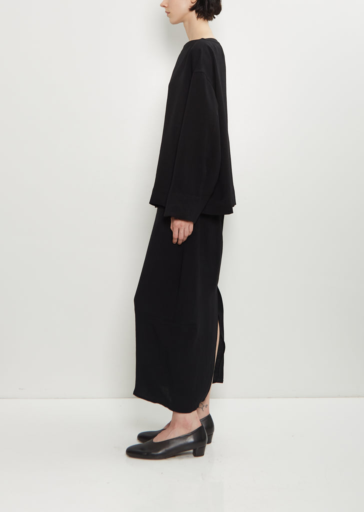 Lory Twill Boat Neck Boxy Top